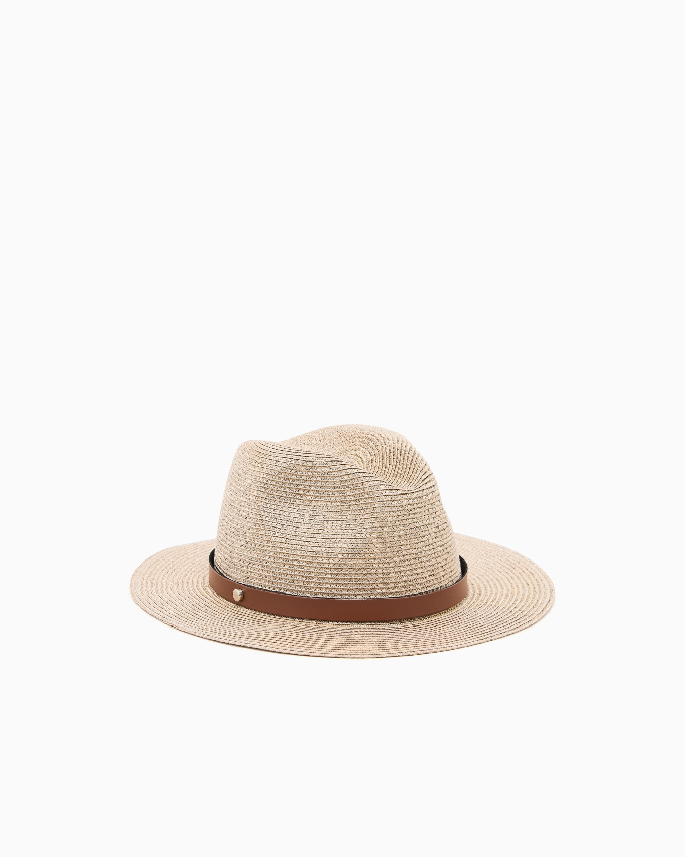 Fedora hat in woven raffia Diapositiva 0