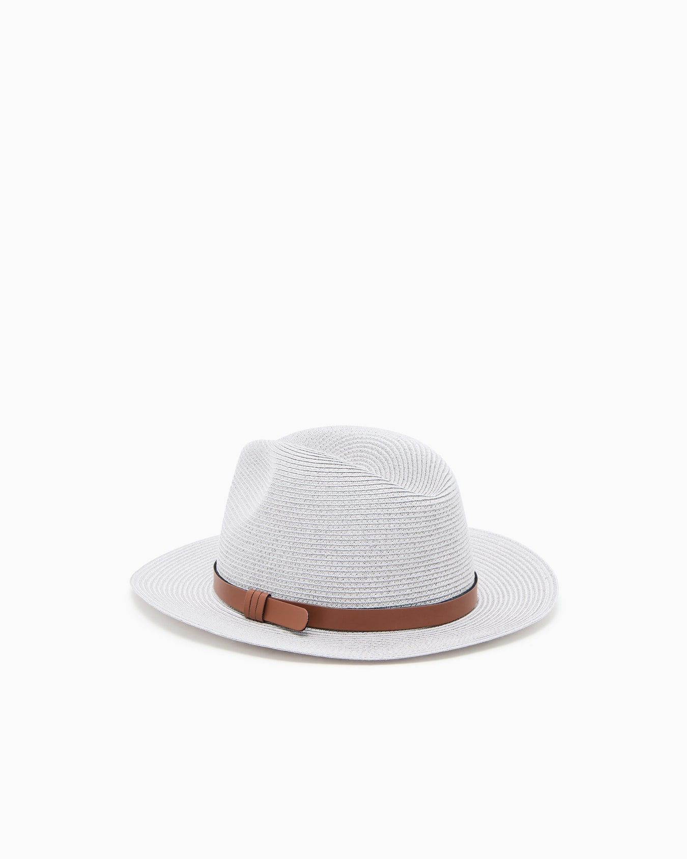 Fedora hat in woven raffia Diapositiva 1
