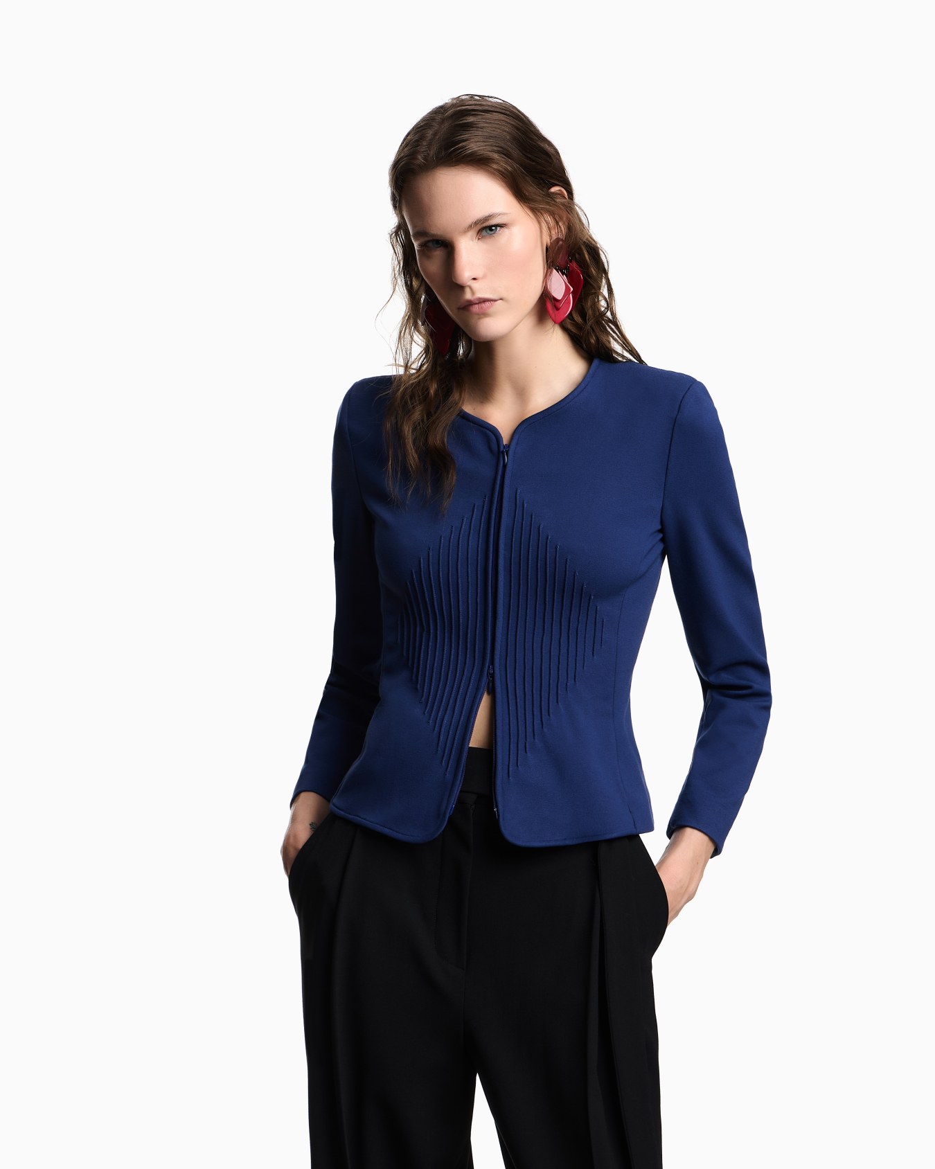 Chaqueta con tirantes de punto Milano  Diapositiva 3