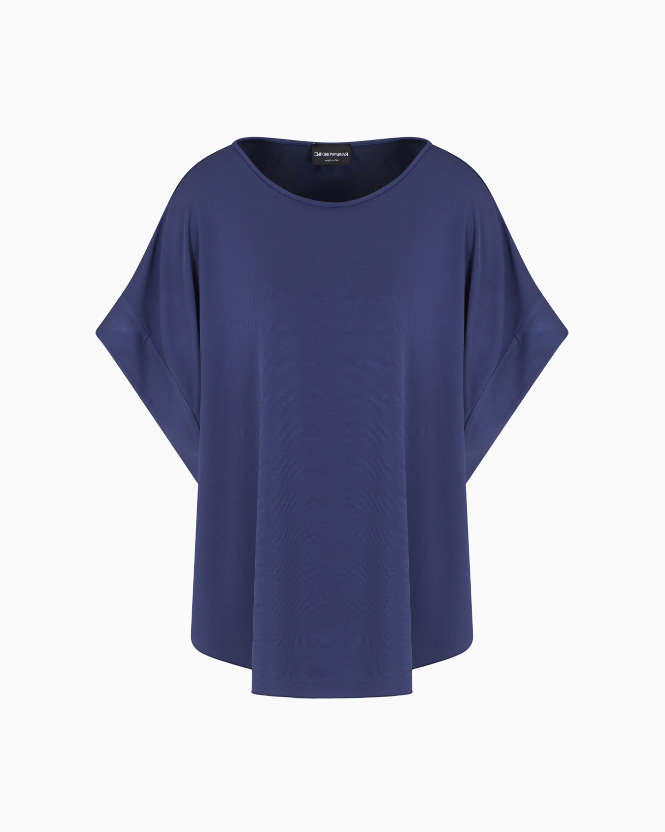 Oversized jumper in viscose interlock with a crêpe feel Slide 0