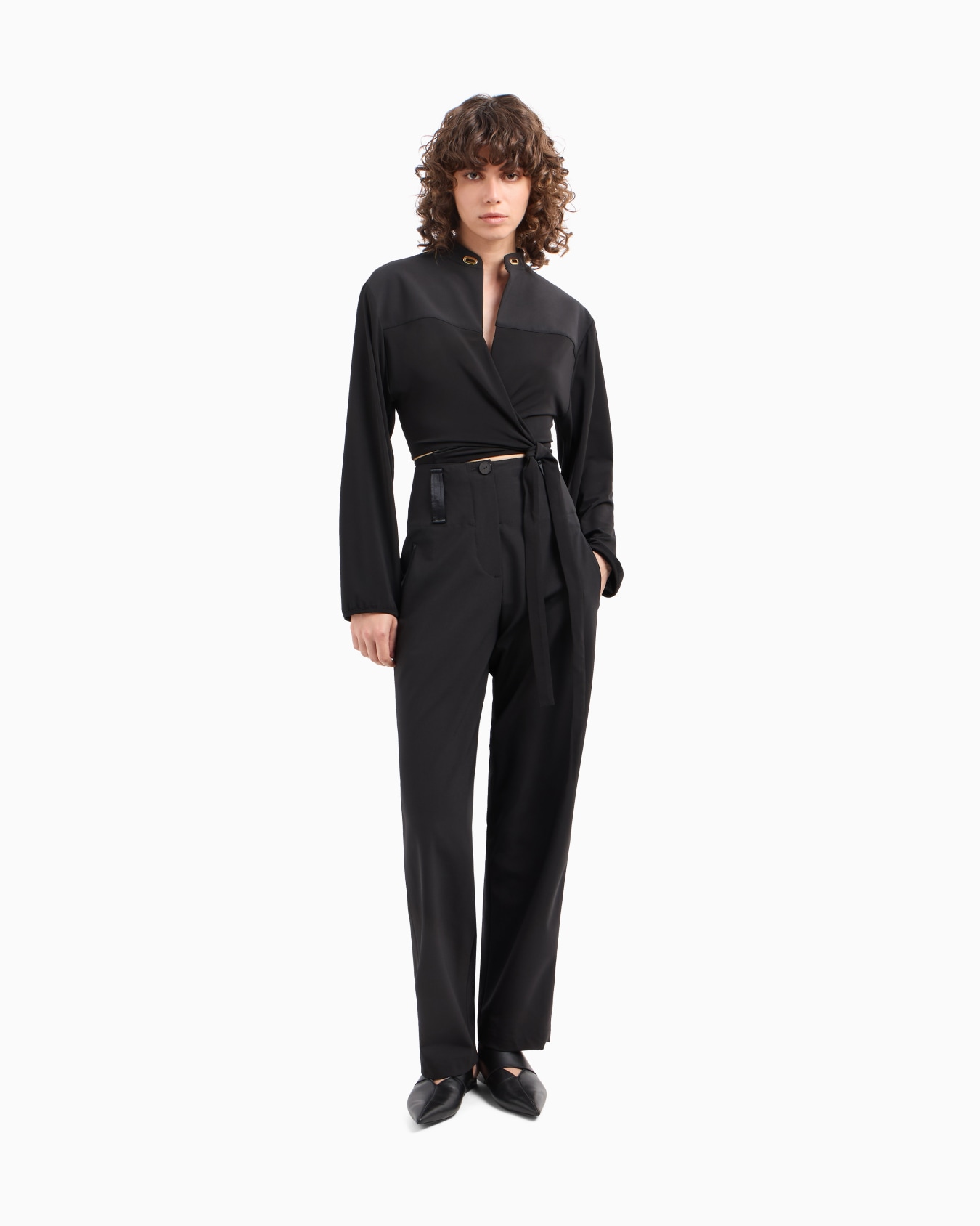 Dawn to Dusk stretch wool canvas oval-leg trousers Slide 2