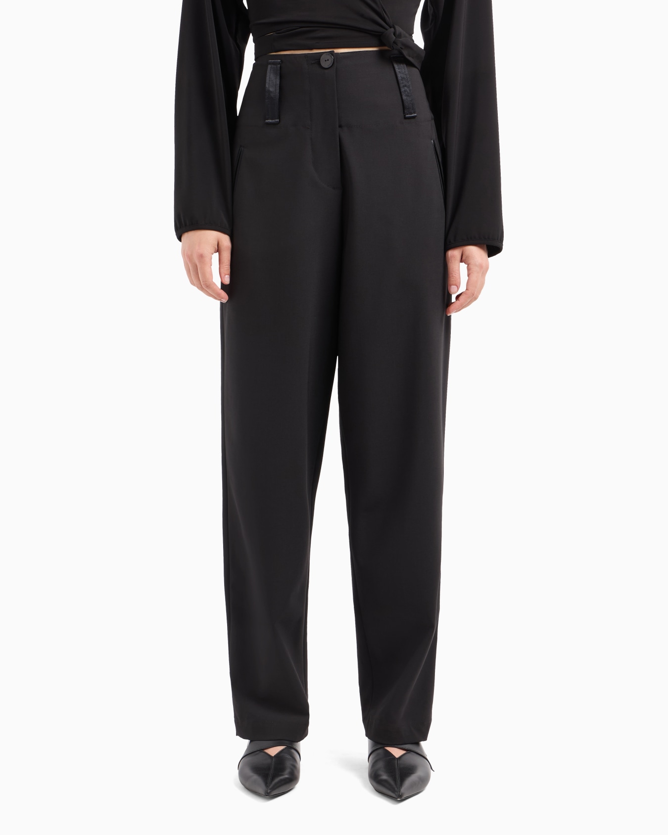 Dawn to Dusk stretch wool canvas oval-leg trousers Slide 4