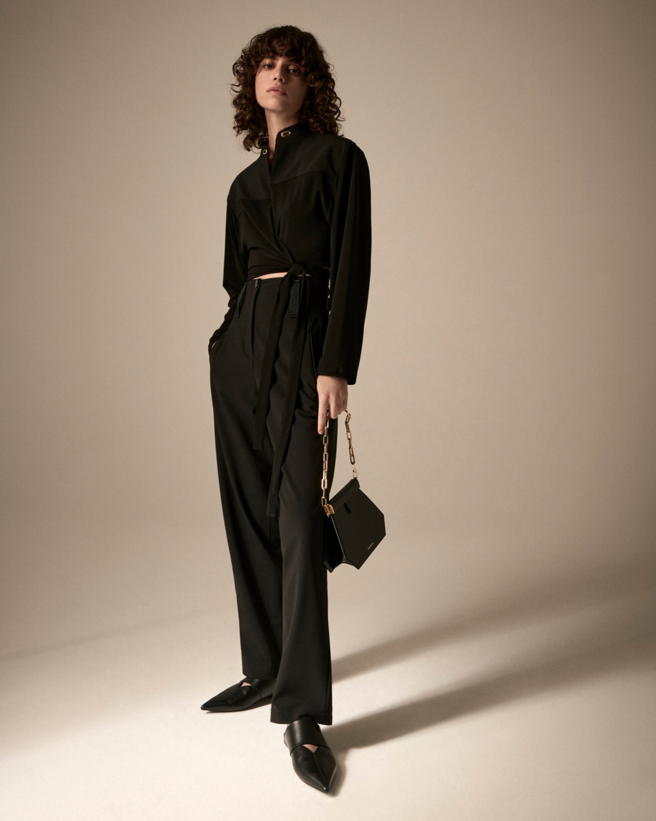 Dawn to Dusk stretch wool canvas oval-leg trousers Slide 6