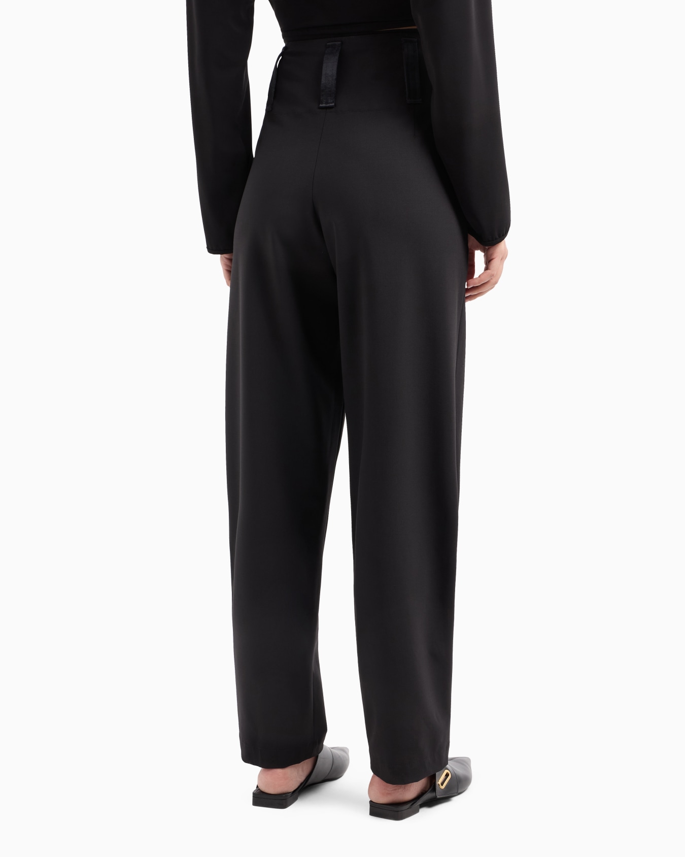 Dawn to Dusk stretch wool canvas oval-leg trousers Slide 3