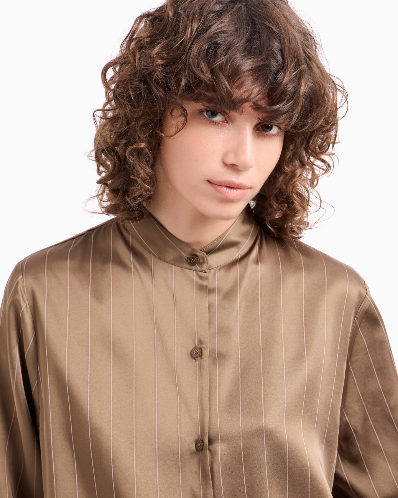 Chemise en mélange acétate à fines rayures Dawn to Dusk Diapositive 5