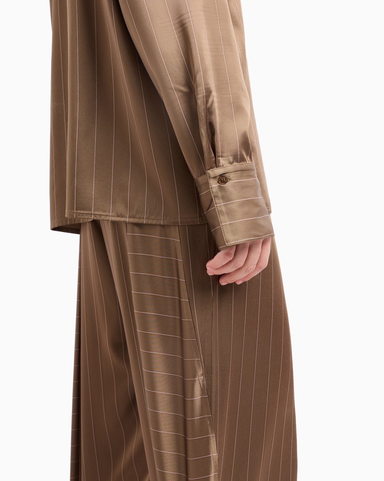 Chemise en mélange acétate à fines rayures Dawn to Dusk Diapositive 6