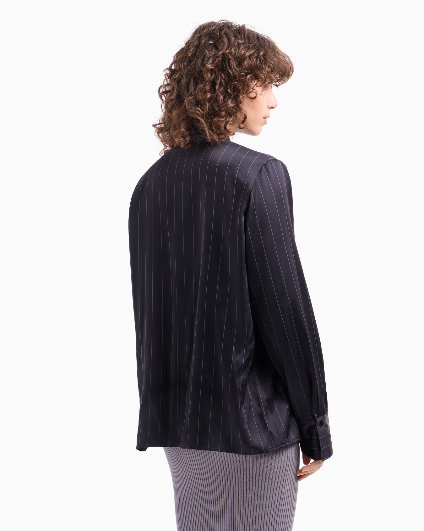 Dawn to Dusk pinstriped acetate-blend shirt Slide 3