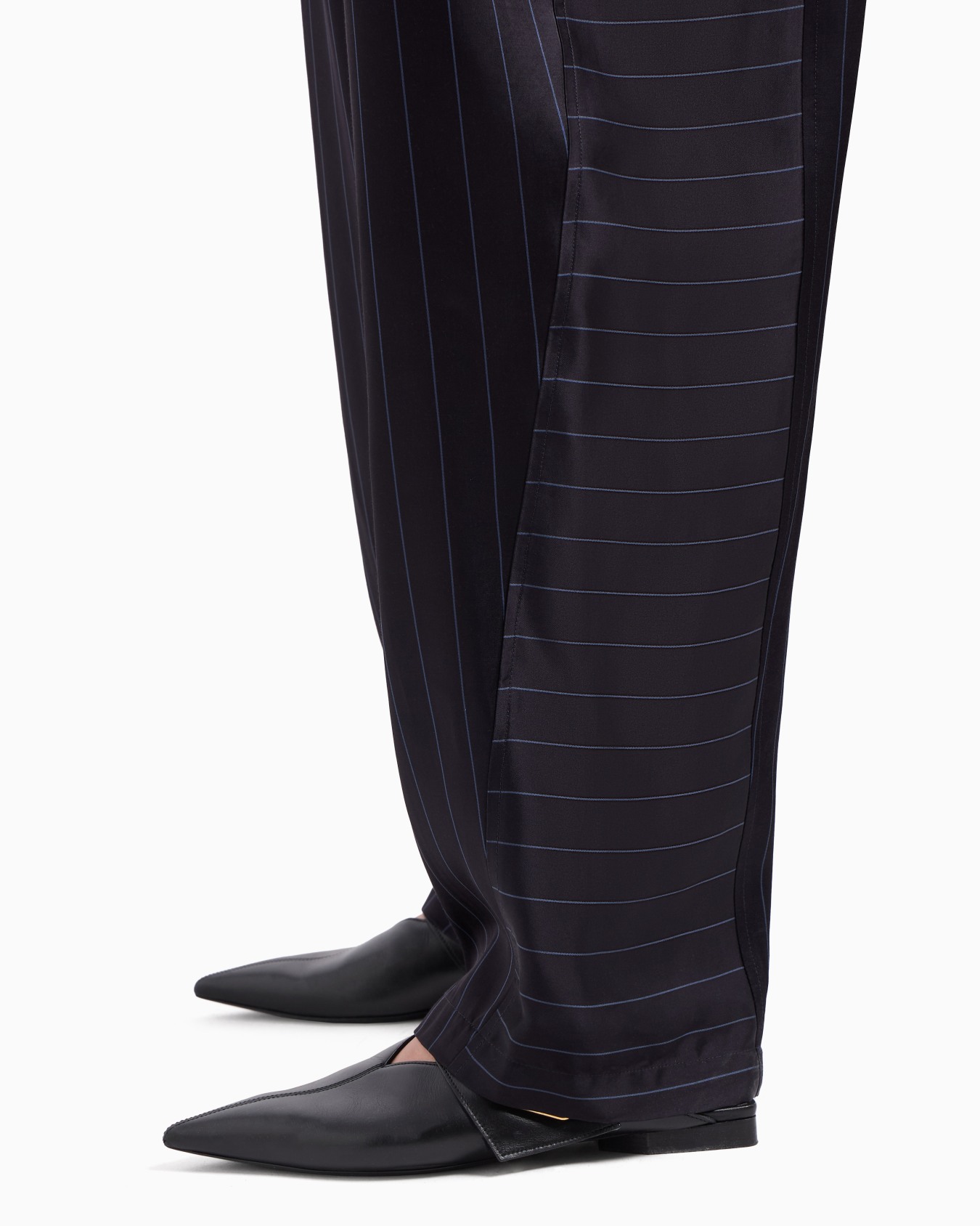 Dawn to Dusk pinstriped acetate-blend trousers Slide 5