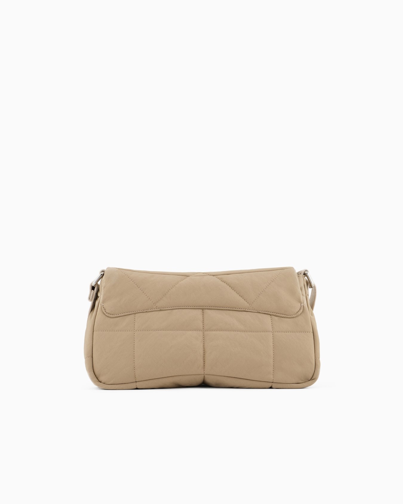 Large shoulder bag in matelassé nylon Slide 2