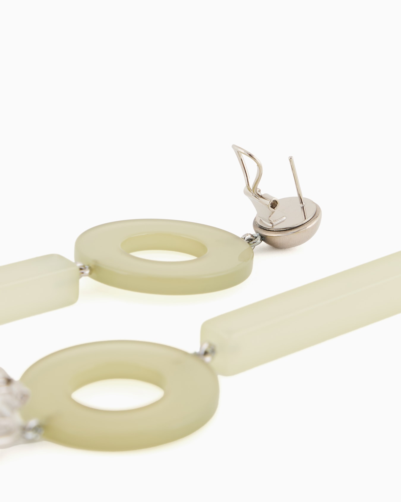 Pendant earrings with geometric elements Slide 1