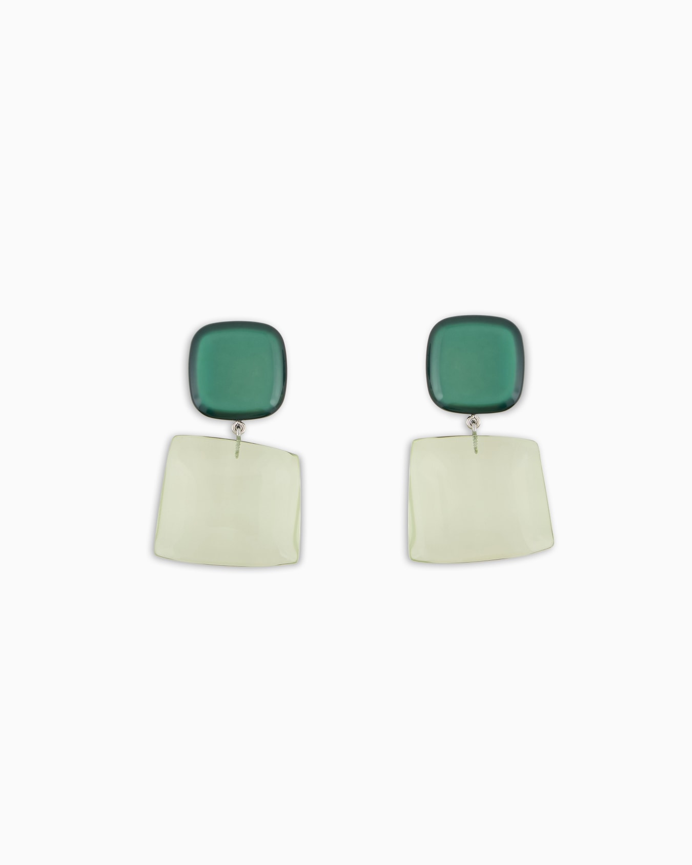Pendant earrings with transparent gemstone Slide 0