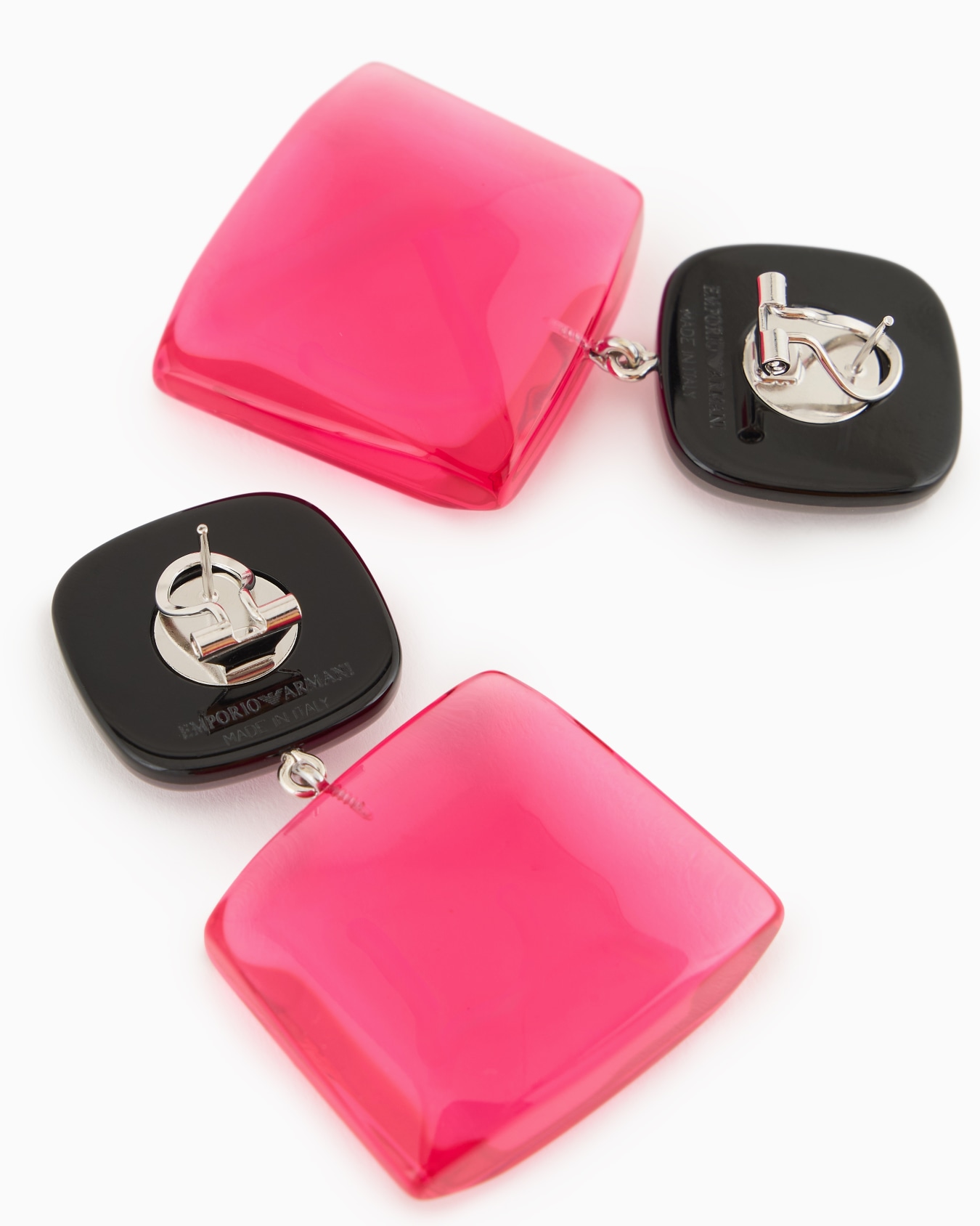 Boucles d’oreilles pendantes avec pierre transparente Diapositive 1
