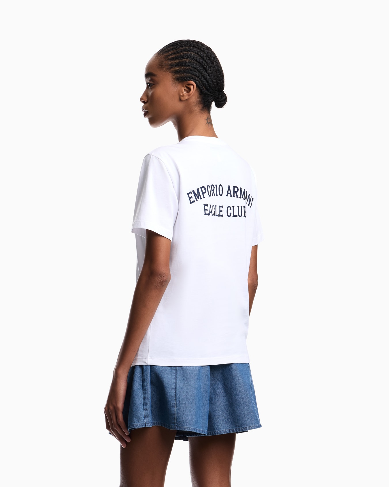 T-shirt en jersey avec imprimé Eagle Club Diapositive 3