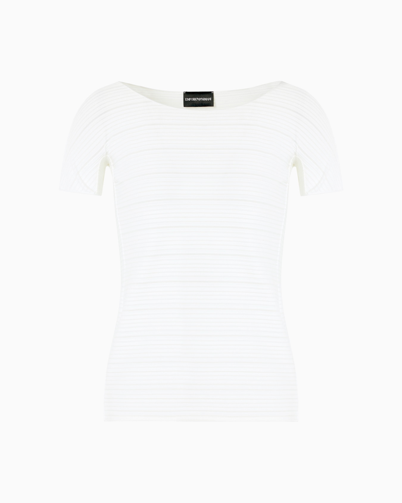 Stretch jacquard motif nylon-jersey T-shirt  Slide 0