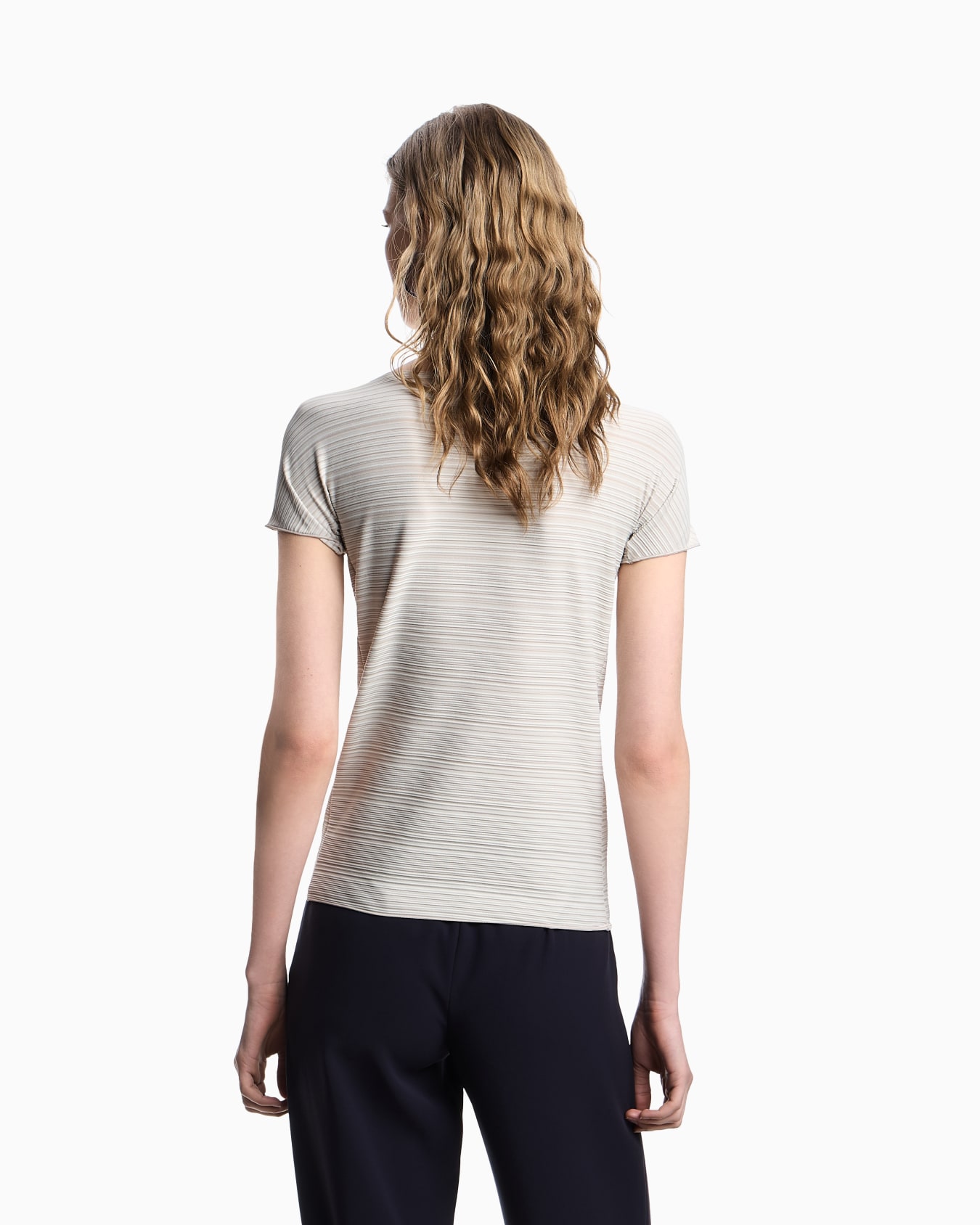 Stretch jacquard motif nylon-jersey T-shirt  Slide 2