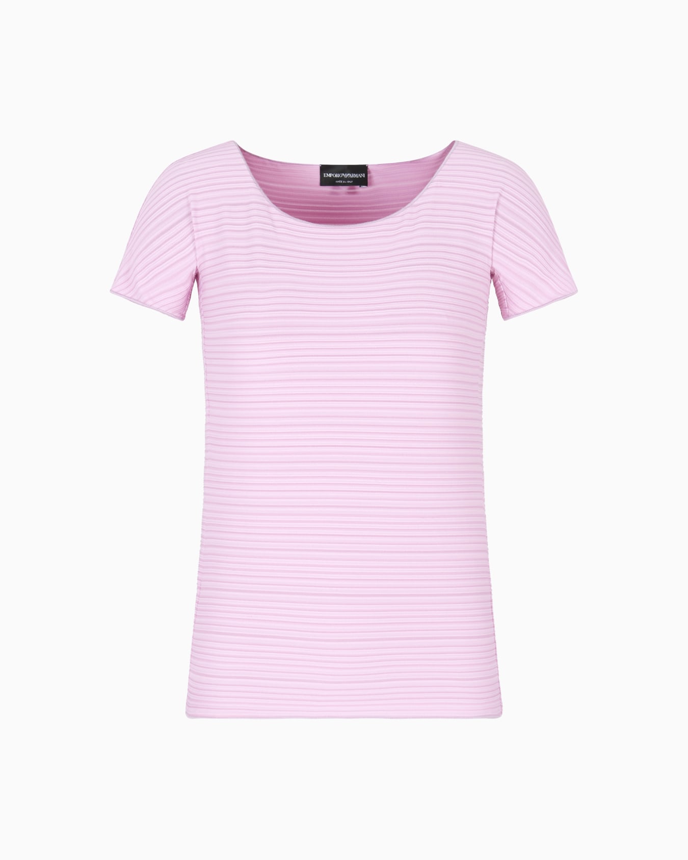 T-shirt en jersey de nylon stretch avec motif jacquard  Diapositive 0