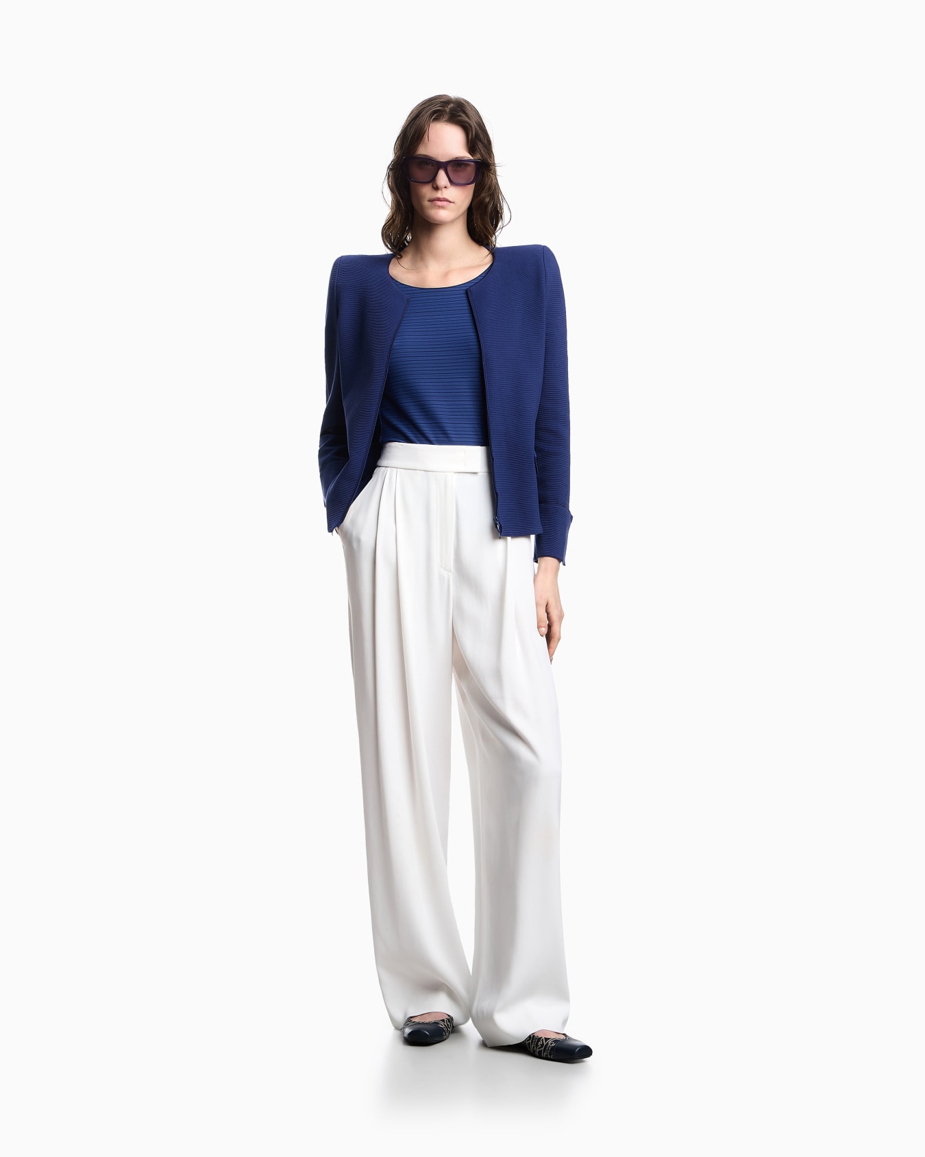 Stretch jacquard motif nylon-jersey T-shirt  Slide 1