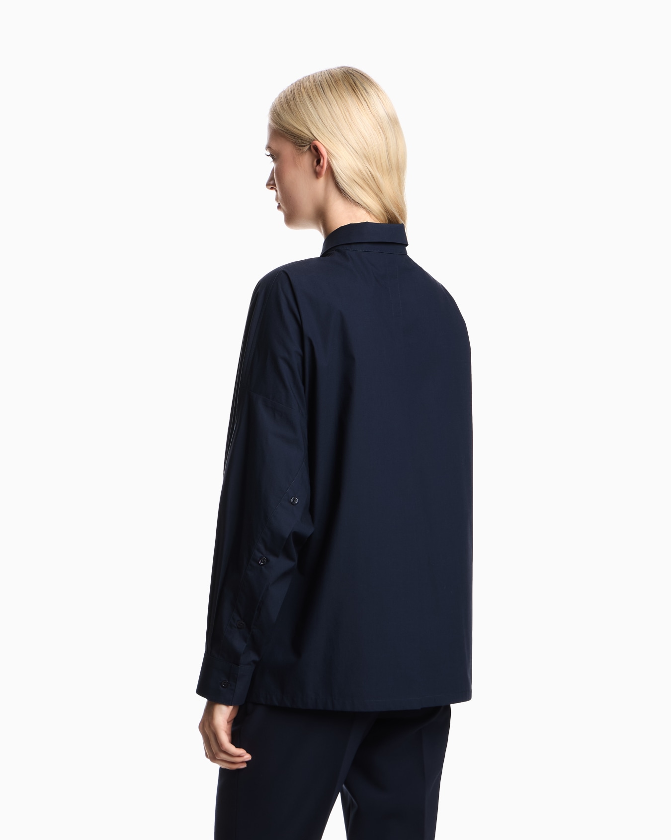 Cotton Drawstring Button-Up Shirt Diapositiva 2