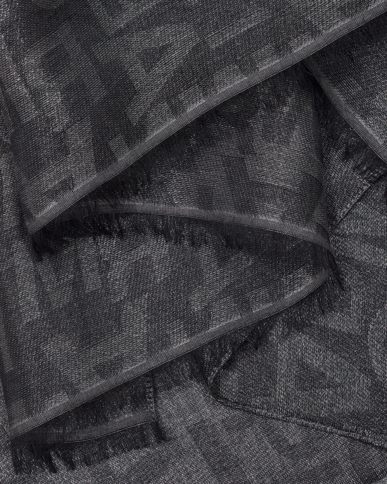 Modal blend stole with lurex and jacquard lettering Slide 1