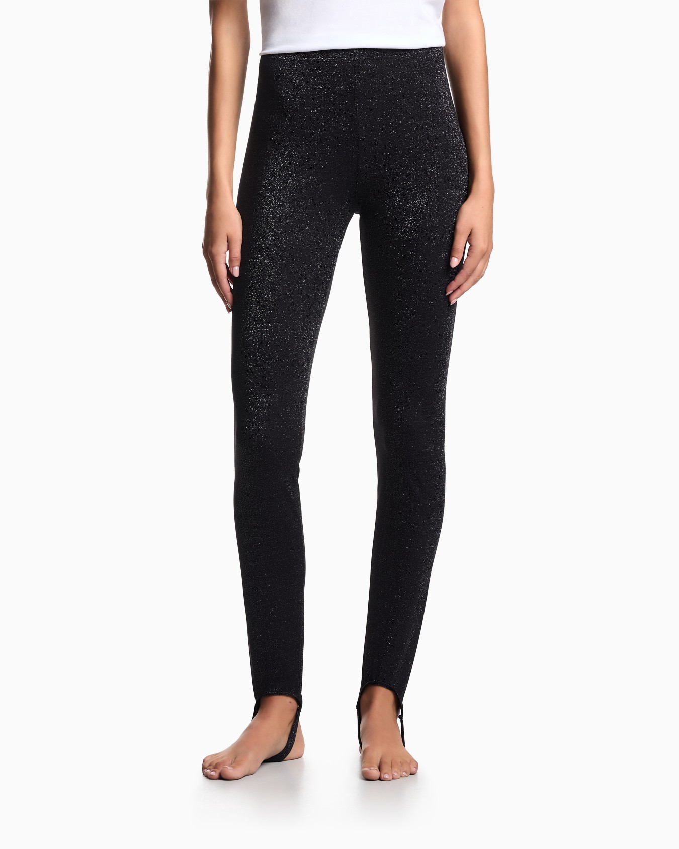 Lurex loungewear stirrup leggings Slide 1