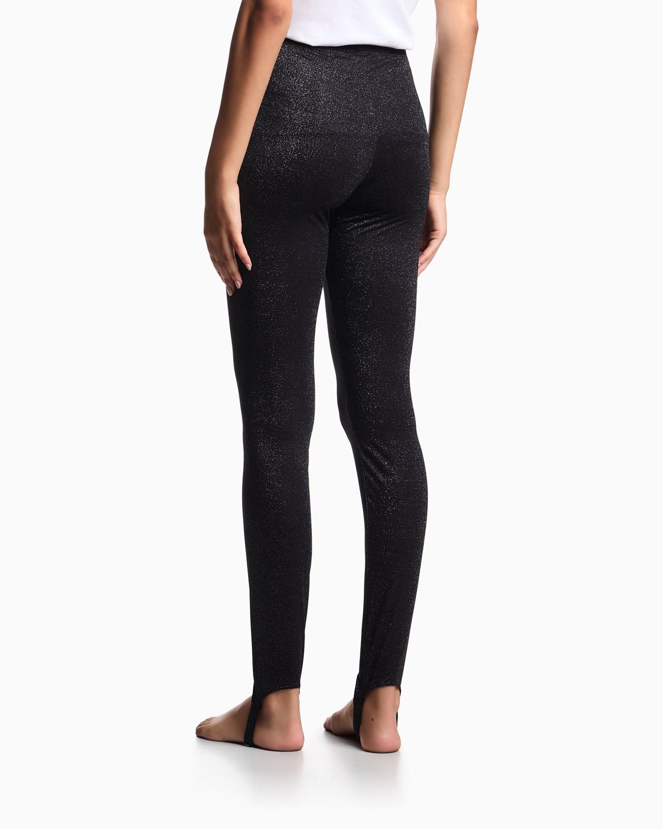 Lurex loungewear stirrup leggings Slide 2