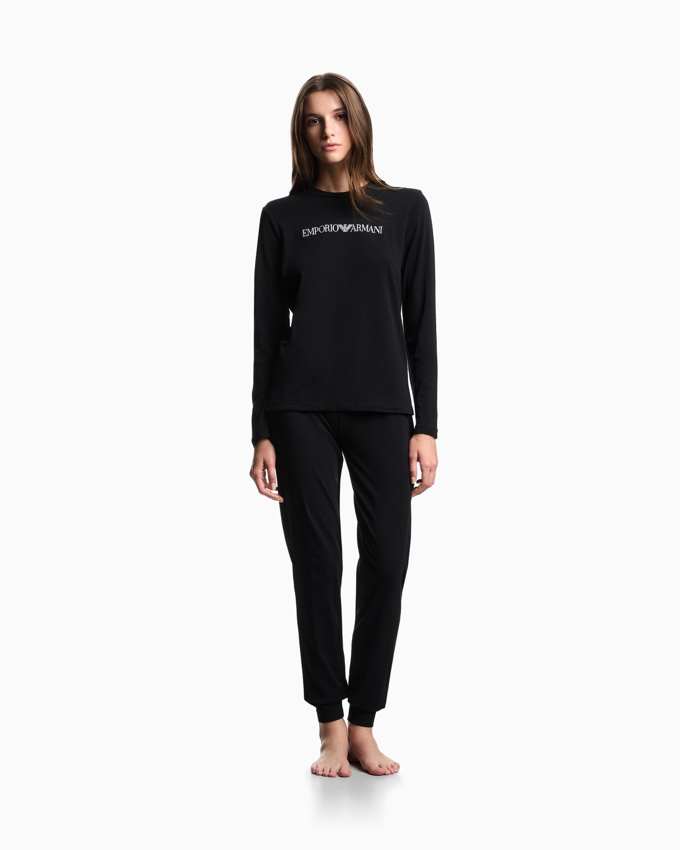 ASV organic-cotton pyjamas with logo underband Slide 1