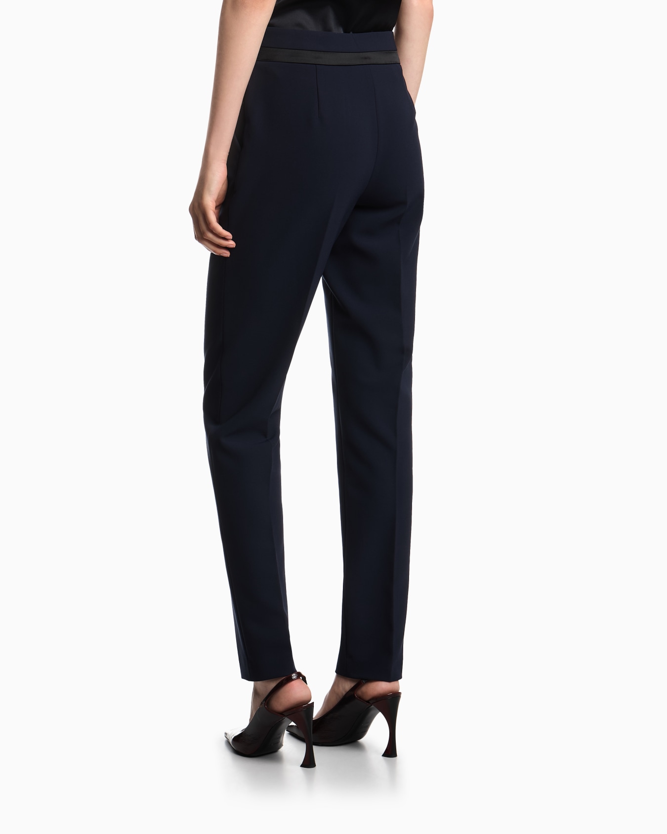 Satin-Waistband Tuxedo Trousers Slide 2