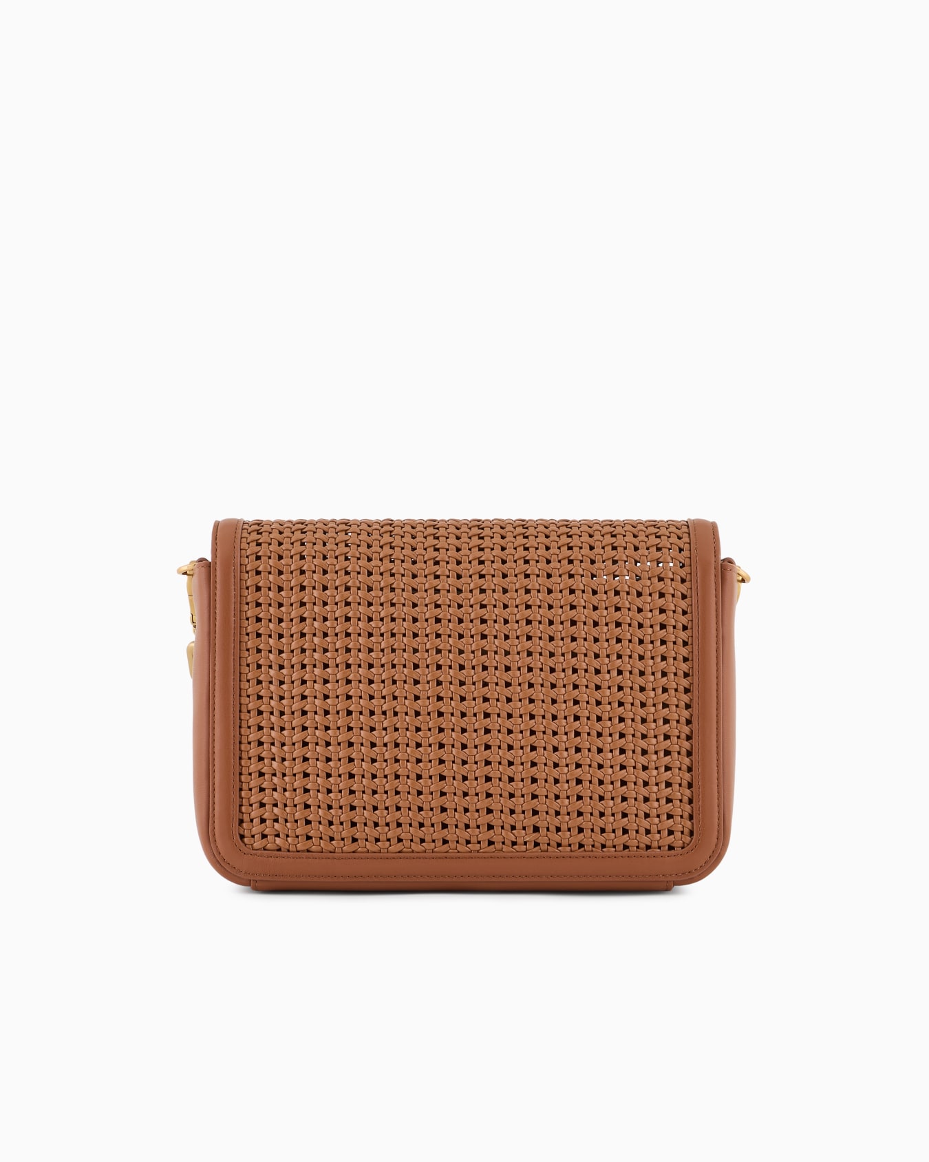Interwoven shoulder bag with metal eagle logo Slide 2