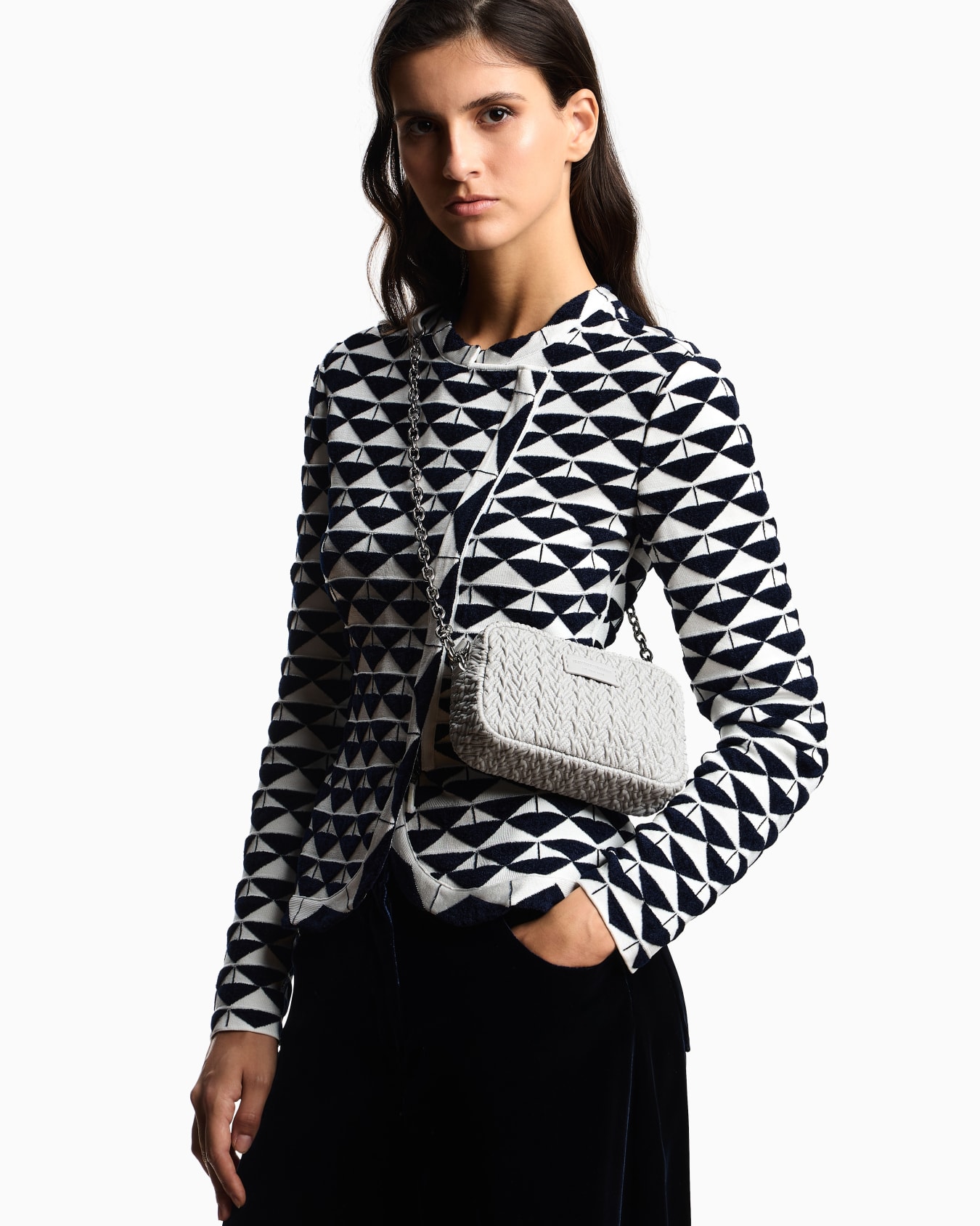 Embossed-effect camera case with chain shoulder strap Slide 5