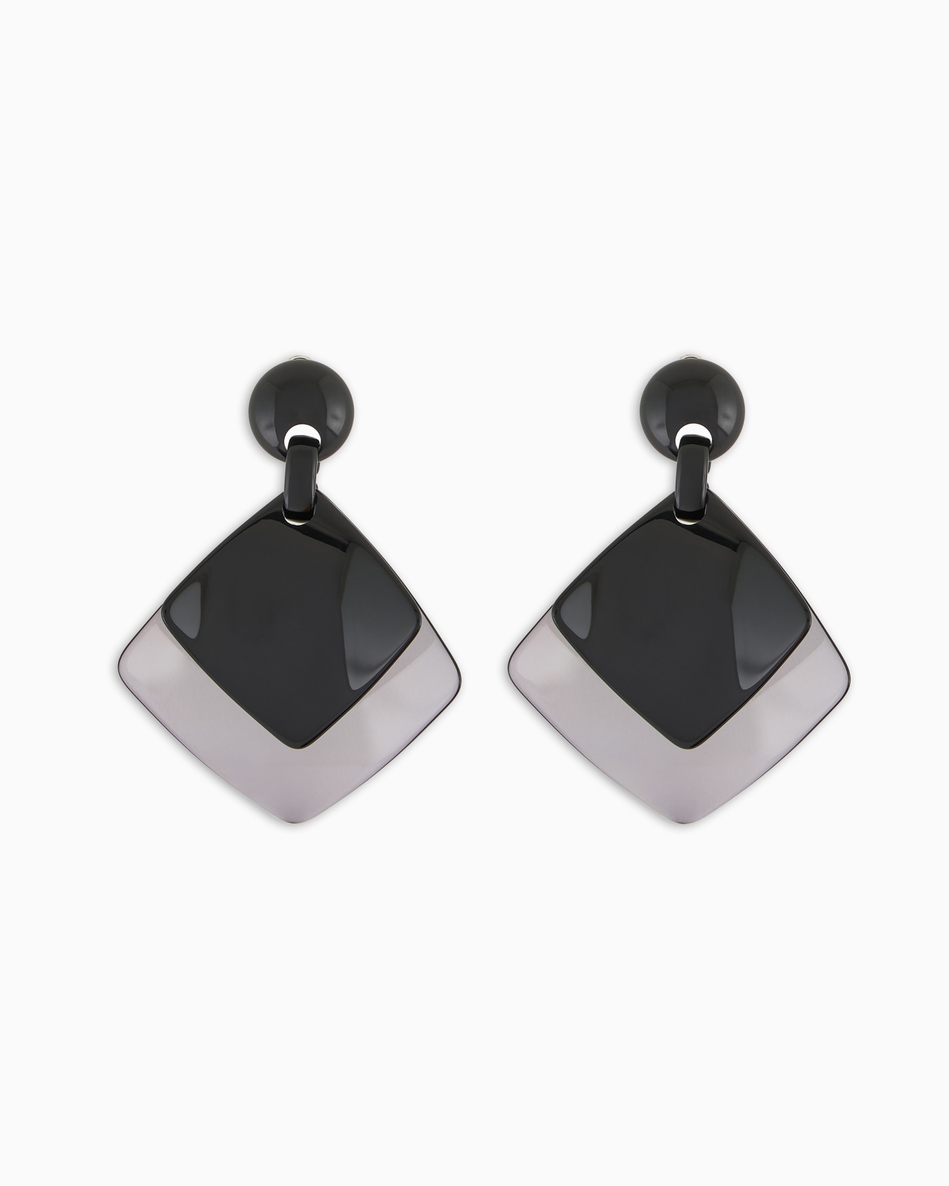 Butterfly two-tone oversized pendant earrings Slide 0