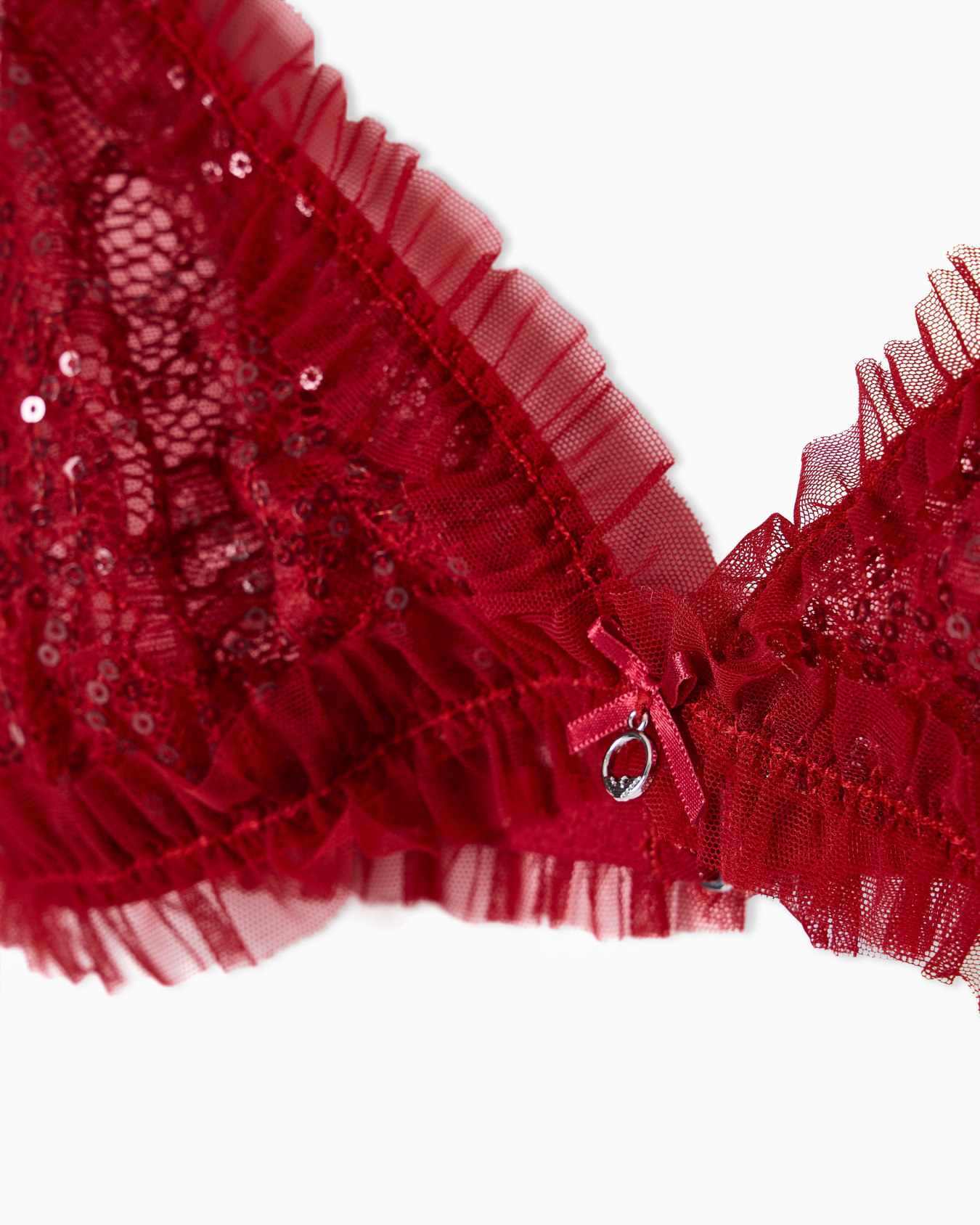 Soutien-gorge triangle en dentelle Sequins lace Diapositive 3