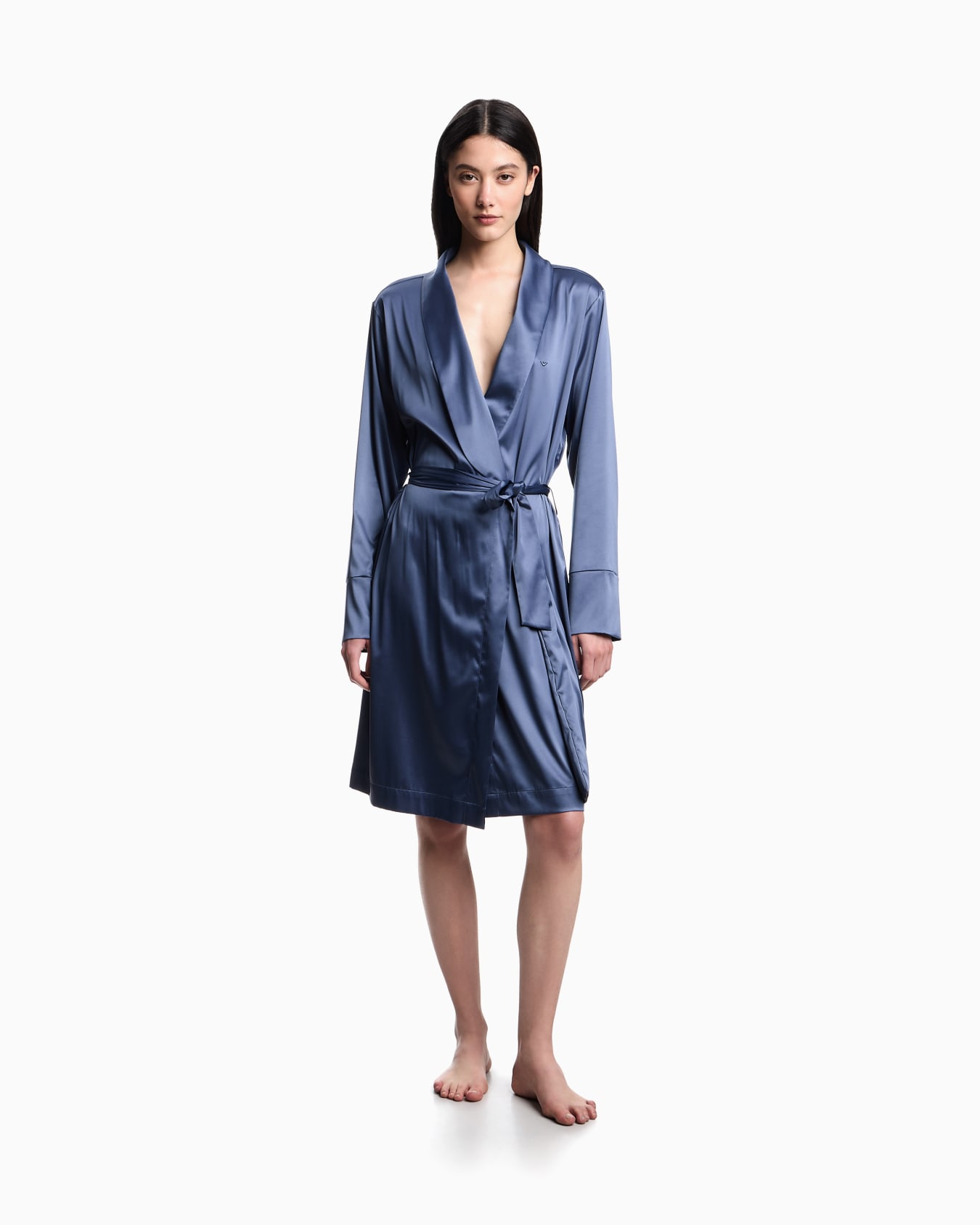 Satin loungewear robe Slide 1