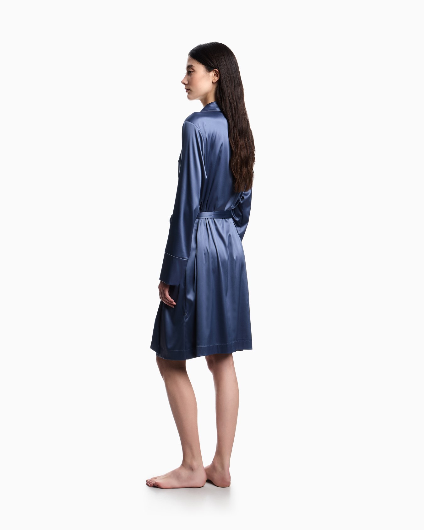 Satin loungewear robe Slide 2
