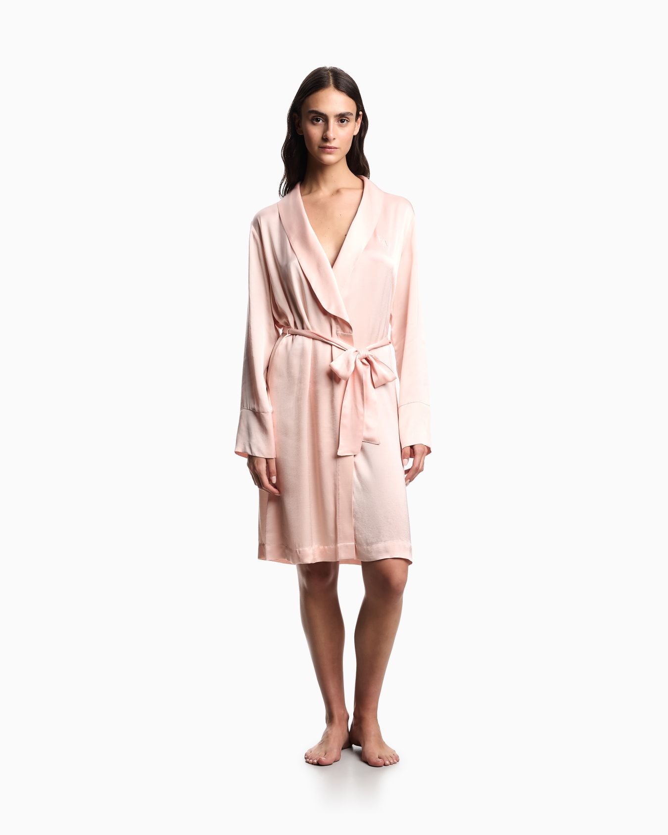 Bridal satin dressing gown Slide 1