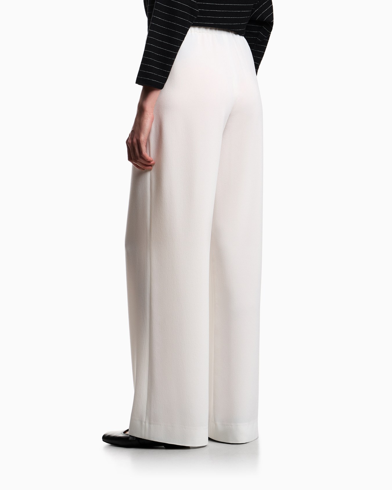 Pantalon à pinces en tissu sablé stretch Diapositive 2