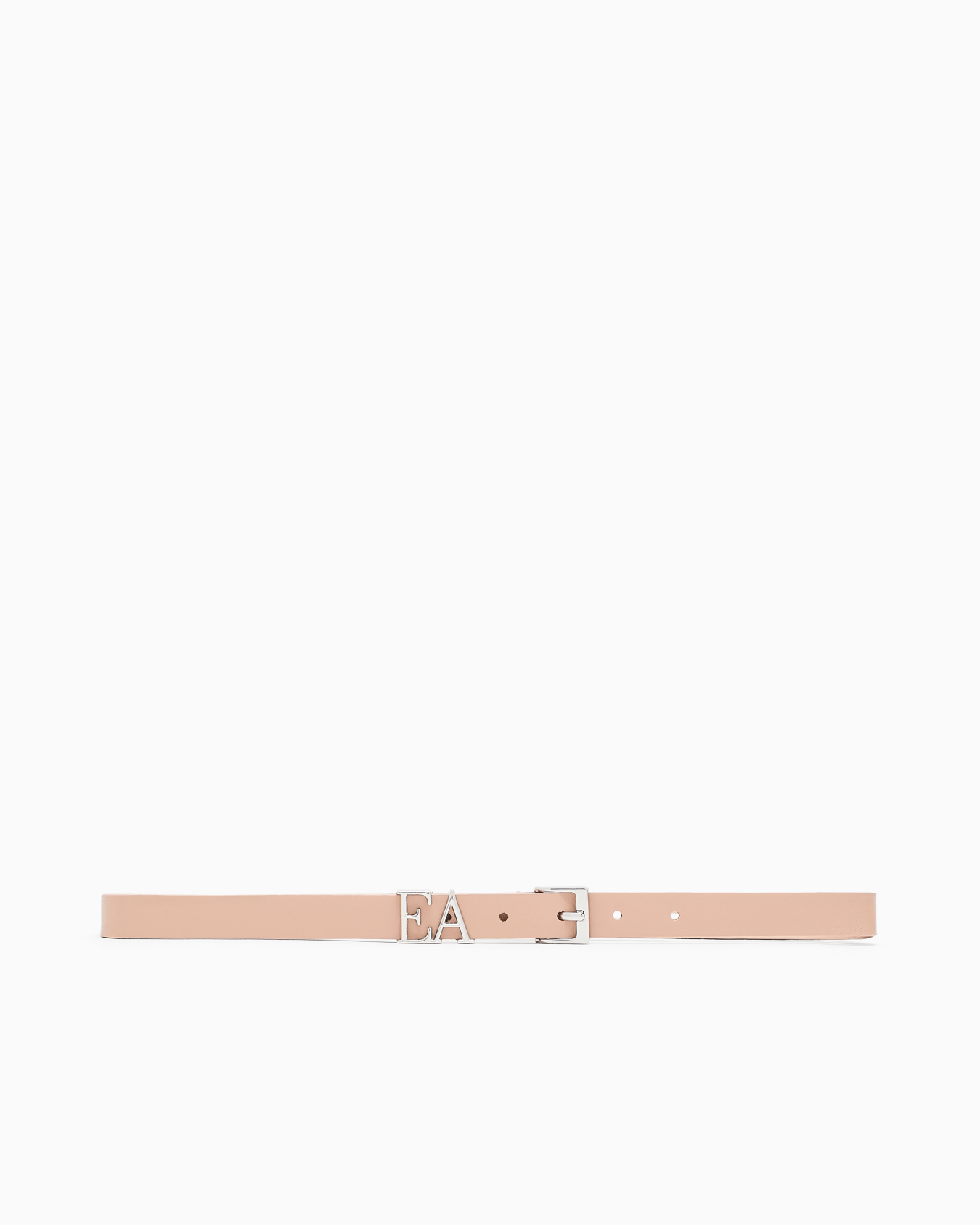 Ceinture en cuir avec boucle profilée EA Diapositive 2