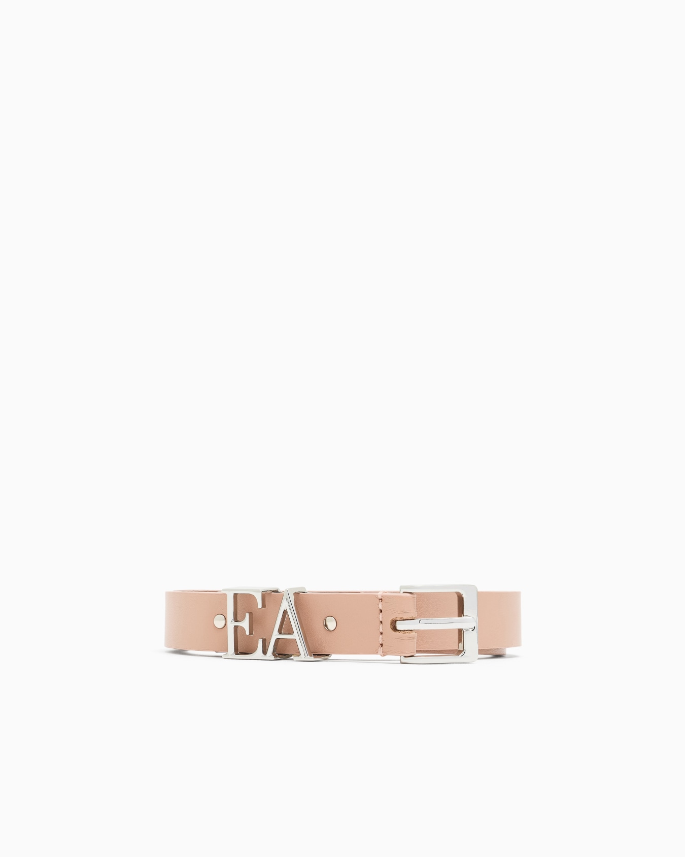 Ceinture en cuir avec boucle profilée EA Diapositive 0