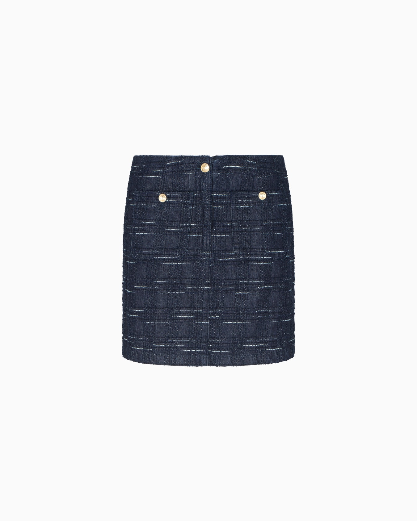 Gonna in denim jacquard motivo check Slide 0