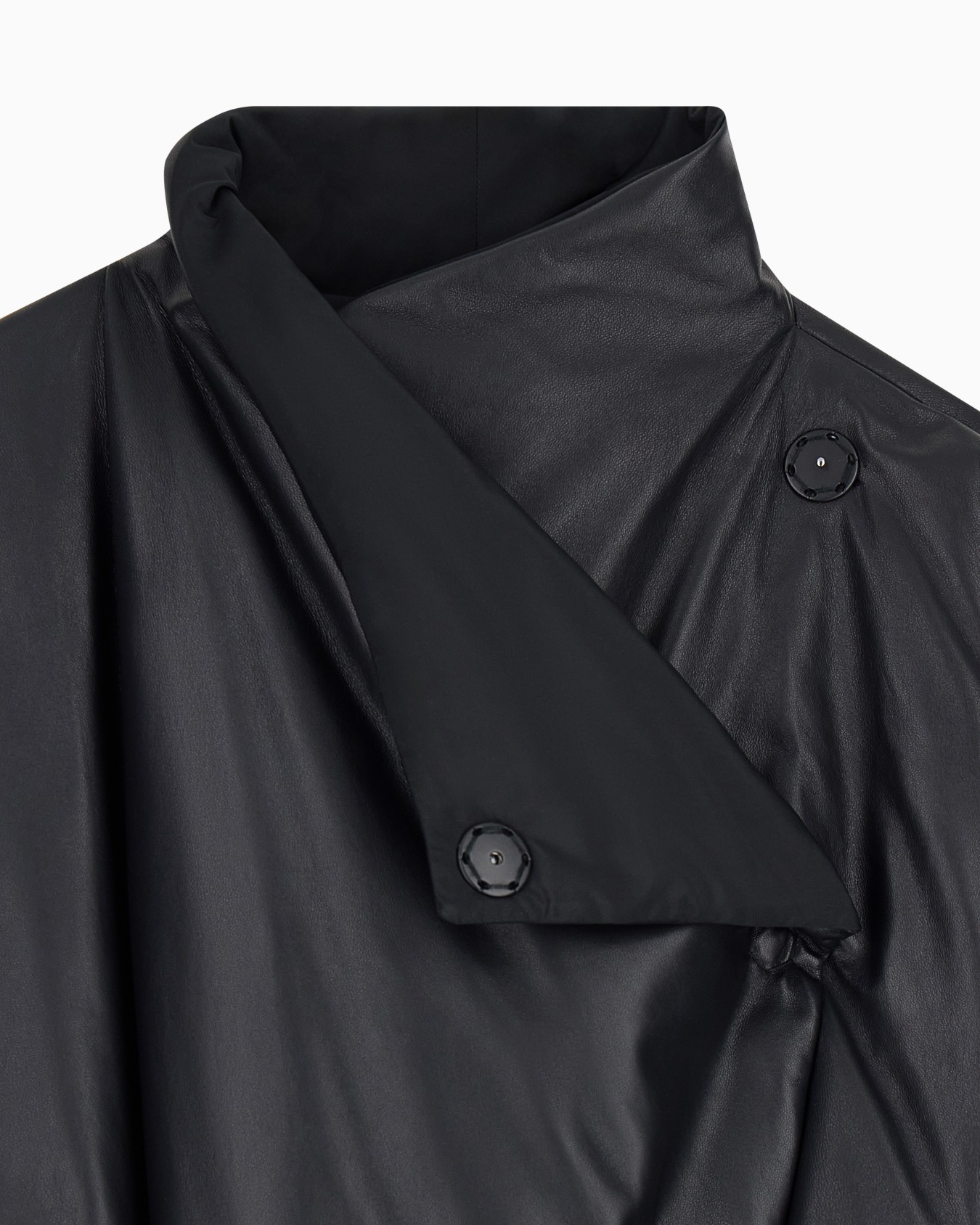 Chaqueta de plumas larga, ancha y reversible en napa de cordero ASV Diapositiva 2