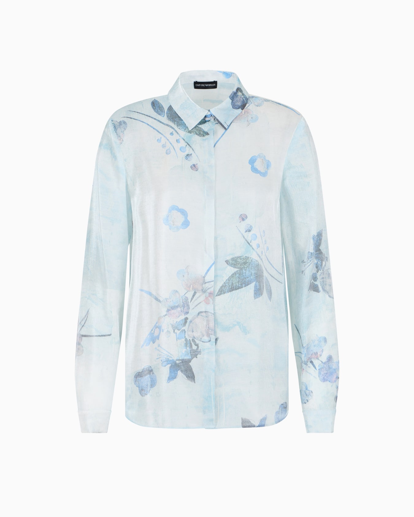 Shirt in trilobal fabric with batik flower print Slide 0
