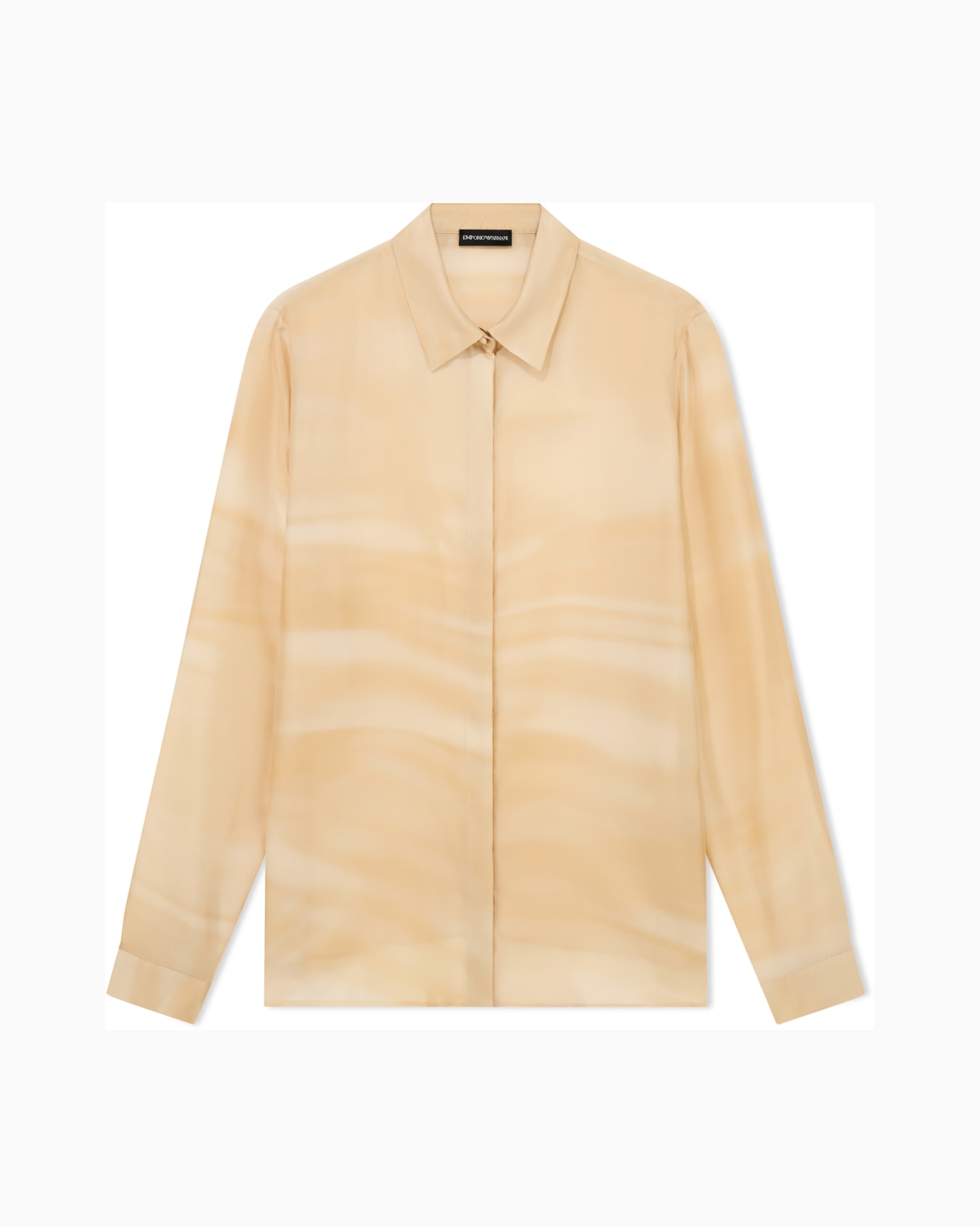 シャツ シルクポンジー フェードプリント スライドする 0