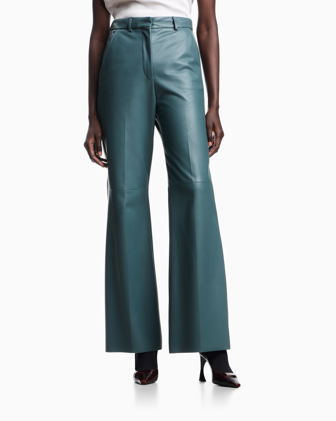 Palazzohose aus Handschuh-Lammnappaleder Folie 3