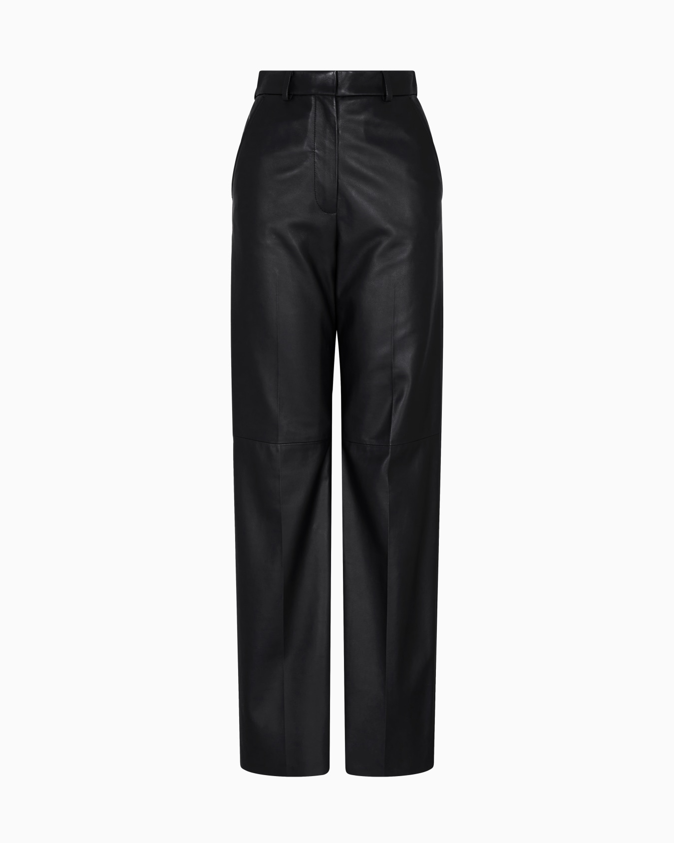 Glove-quality lambskin nappa leather palazzo trousers Slide 0