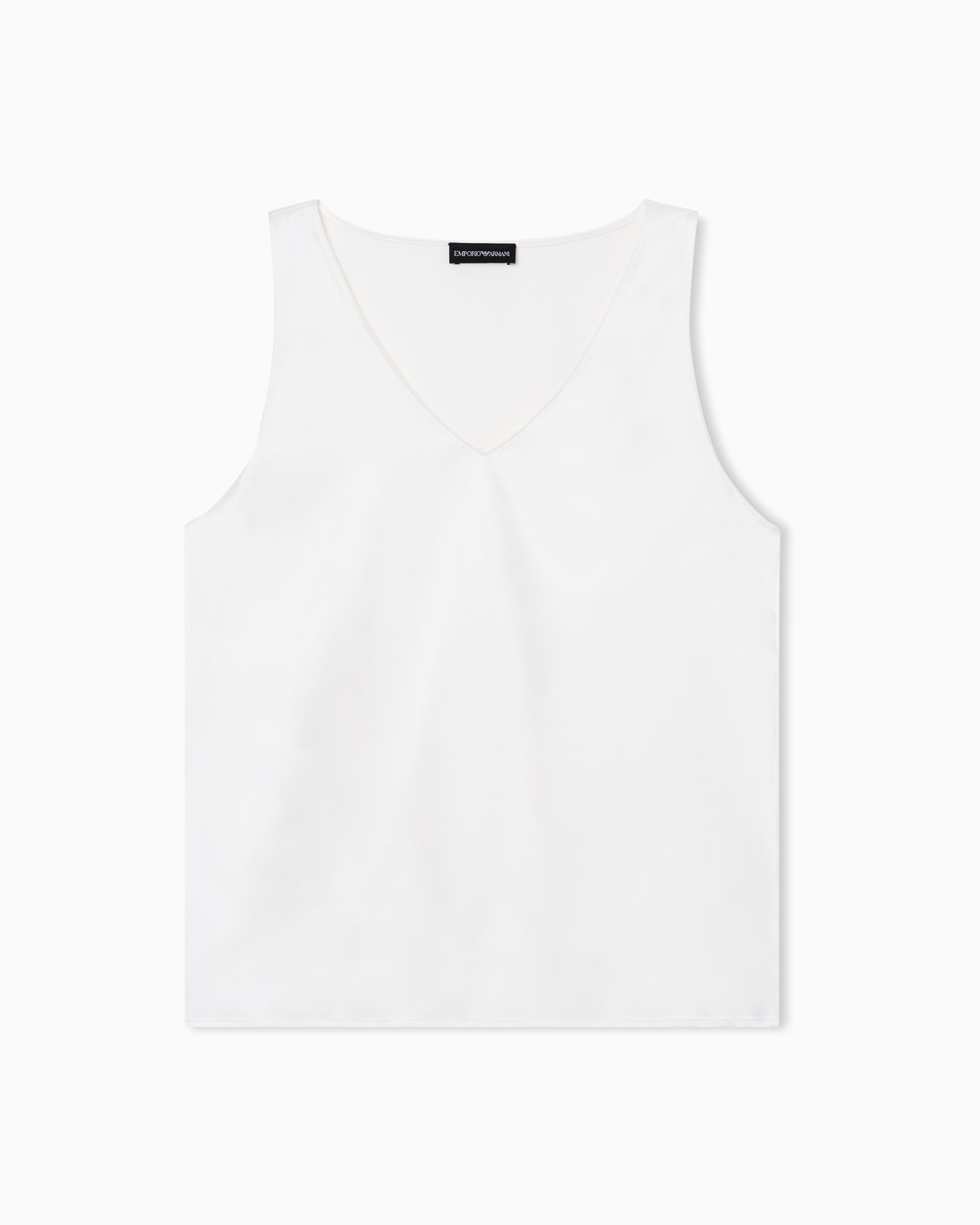 Silk satin V-neck top Slide 0