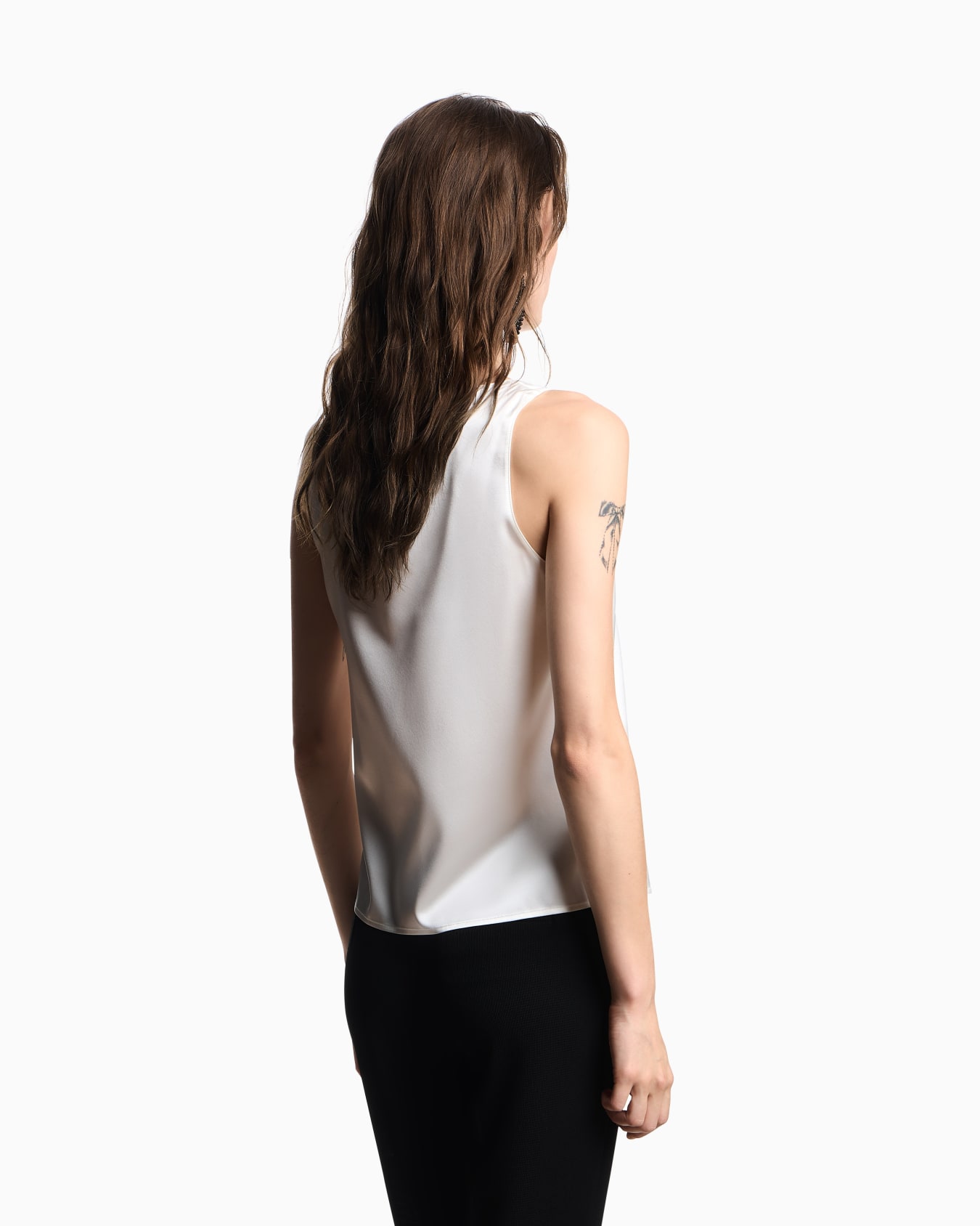 Silk satin V-neck top  Slide 2