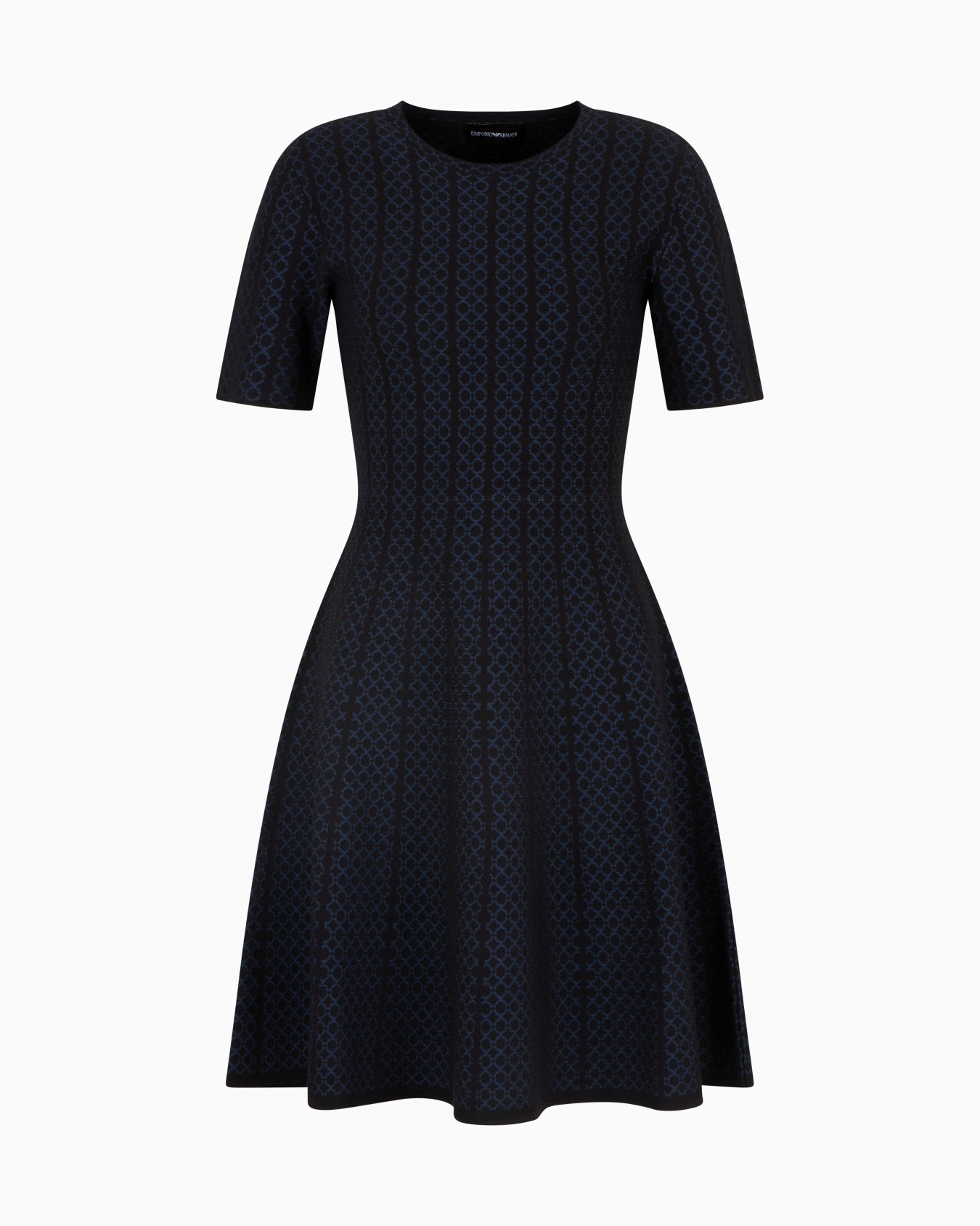 Jacquard knit flared dress Slide 0