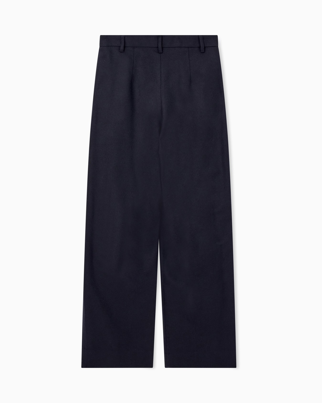 Pleated wide-leg trousers in wool and cashmere flannel Slide 2