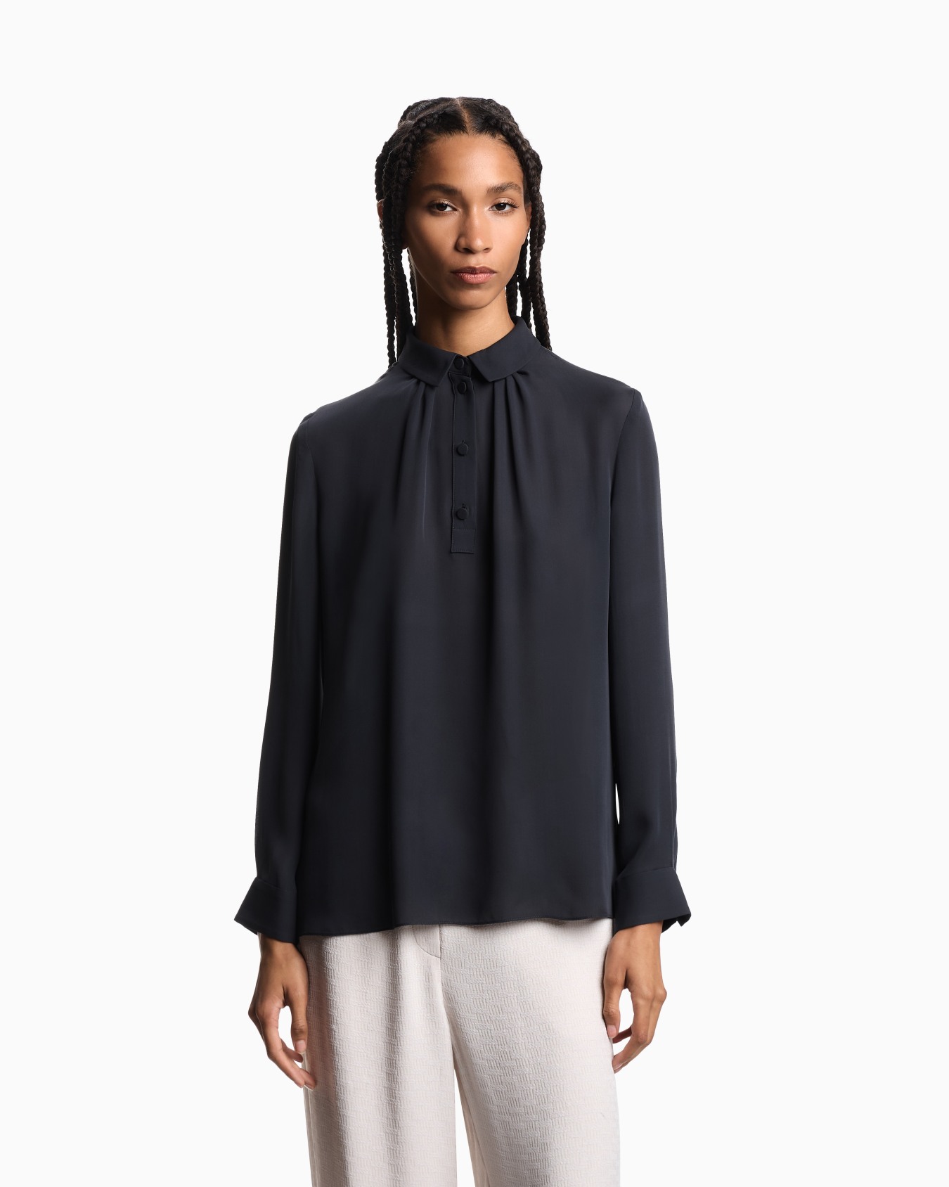 Blusa in doppia georgette di seta Icon Slide 3