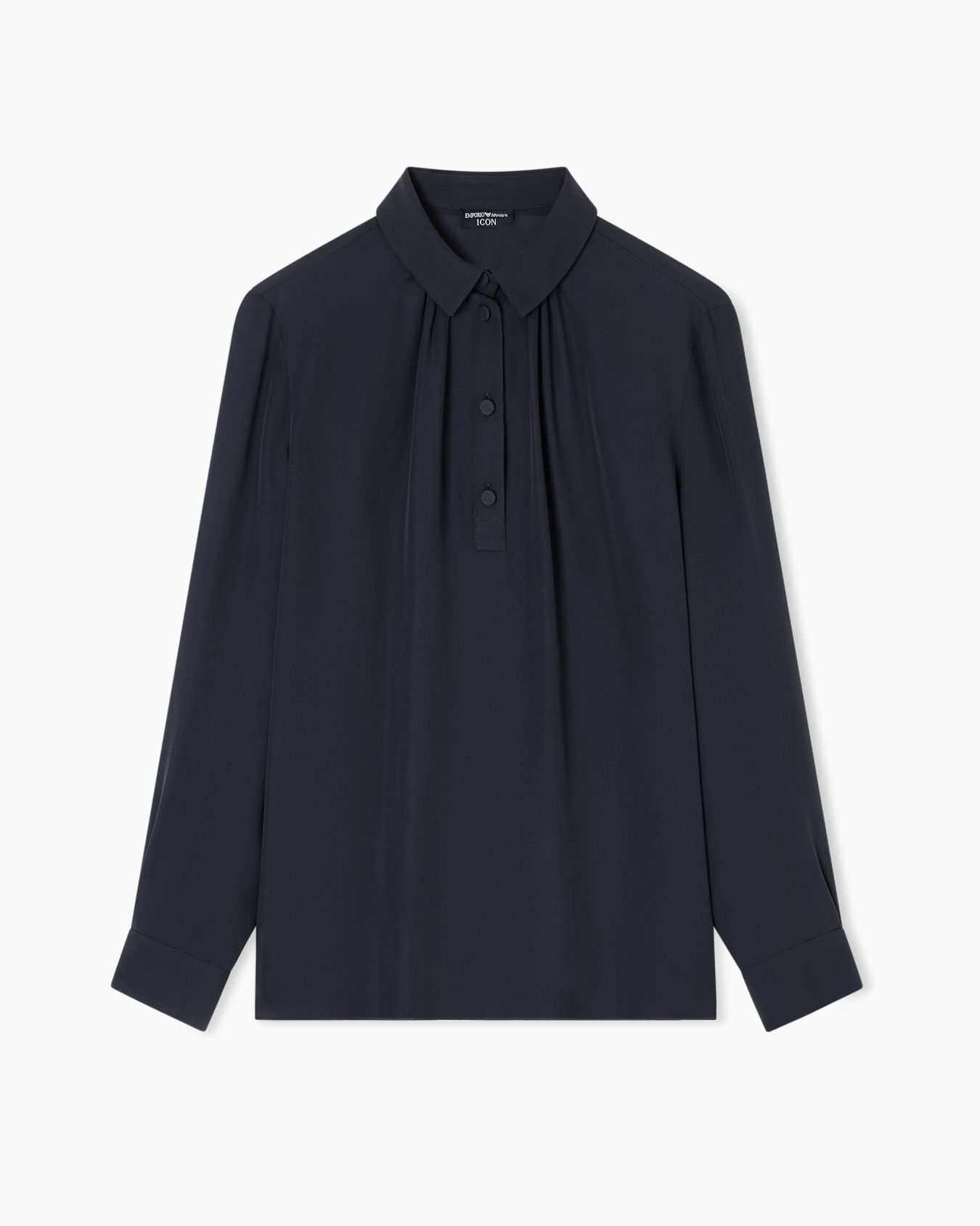 Blusa in doppia georgette di seta Icon Slide 0
