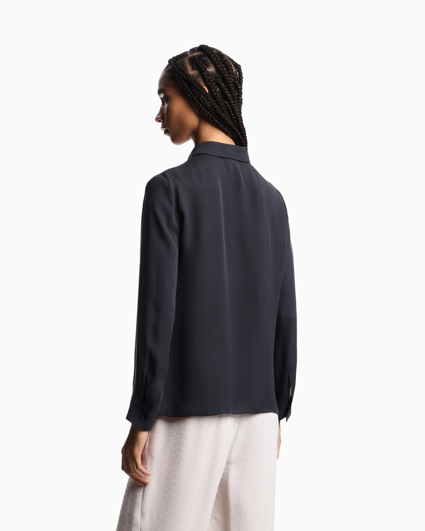 Blusa in doppia georgette di seta Icon Slide 2